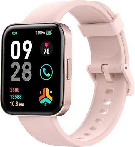 Smartwatch für Sport, 1,91 Zoll HD Smartwatch mit Bluetooth-Anruf, Smartwatch 2025 mit Schrittzähler/Herzfrequenzmesser/Schlaf-Modus, Multisport-Modus, Rosa Smartwatch für Sport, 1,91 Zoll HD Smartwatch mit Bluetooth-Anruf, Smartwatch 2025 mit Schrittzähler/Herzfrequenzmesser/Schlaf-Modus, Multisport-Modus, Rosa von K IKIDO