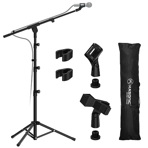 K Kasonic Mikrofonständer, Schwerer Verstellbarer Zusammenklappbarer Dreibeinstativ-Boom-Mikrofonständer mit 2 Mikrofonklammern für Auftritte, Mikrofon-Bodenständer zum Singen, Aktivitäten im Freien K Kasonic Mikrofonständer, Schwerer Verstellbarer Zusammenklappbarer Dreibeinstativ-Boom-Mikrofonständer mit 2 Mikrofonklammern für Auftritte, Mikrofon-Bodenständer zum Singen, Aktivitäten im Freien von K KASONIC