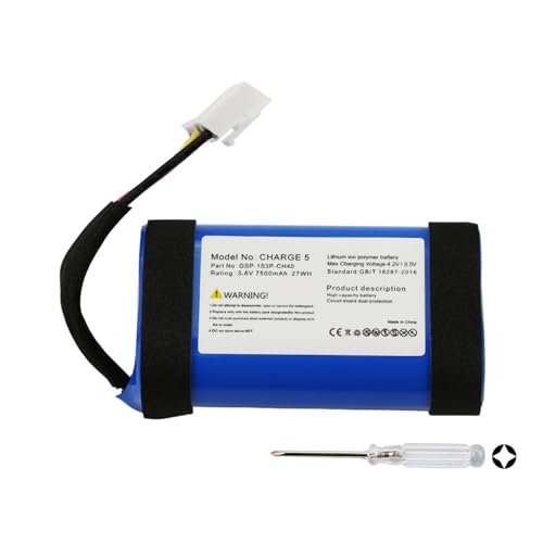 K KYUER 7500mAh GSP-1S3P-CH40 Lautsprecher Akku für JBL Charge 5 Waterproof Portable Bluetooth Speaker with Tools Battery K KYUER 7500mAh GSP-1S3P-CH40 Lautsprecher Akku für JBL Charge 5 Waterproof Portable Bluetooth Speaker with Tools Battery von K KYUER