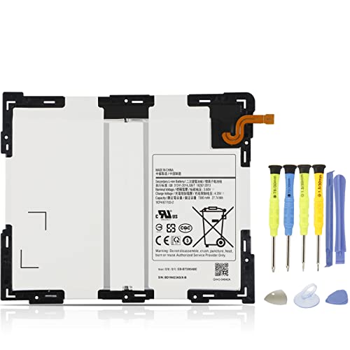K KYUER EB-BT595ABE EB-BT595ABA Tablette Akku für Samsung Galaxy Tab A 10.5 (2018) SM-T590 SM-T595 SM-T597 SM-T590N 10.5-inch Wi-Fi LTE 4PDA Series 3.8V 27.74Wh 7300mAh Tablet Battery with Tool Kit von K KYUER