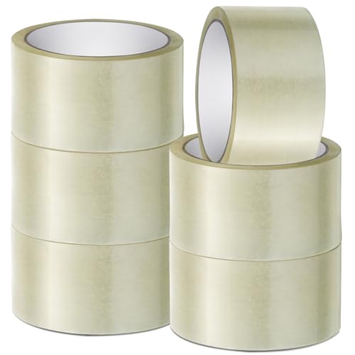 K-MART 6er Pack klebeband transparent, Geräuscharmes Paketklebeband zum Verpacken von Paketen, packband 66m x 48mm von K-MART