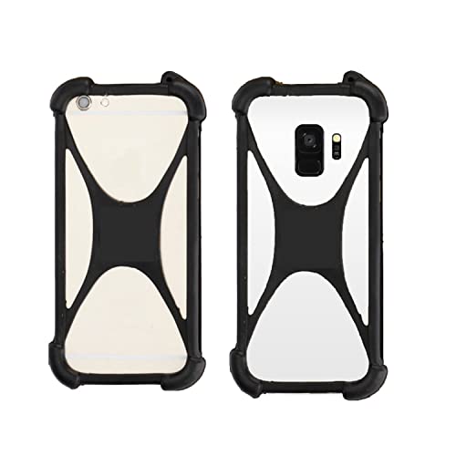 K-S-Trade Für Bea-fon M7 Lite Hülle Handy-Hülle Schutz-Hülle Für Bea-fon M7 Lite Silikon Bumper TPU Softcase Smartphone Stoßschutz, Schwarz von K-S-Trade