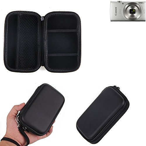 K-S-Trade Qualitativ & Innovativ: Kamera Tasche Hard Case Hardcase Schutz Hülle Für Kompaktkamera Für Canon IXUS 185 Mit Platz Für Zubehör von K-S-Trade
