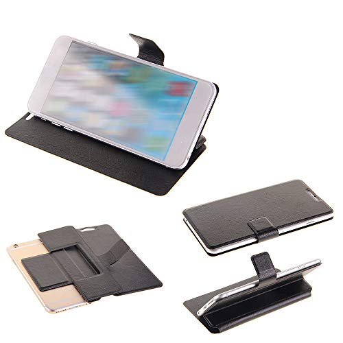 K-S-Trade Für Gigaset GS195 Hülle Schutzhülle Für Gigaset GS195 Schutzhülle Flip Cover Klapphülle Wallet Case Slim Handyhülle Bookstyle Schwarz von K-S-Trade