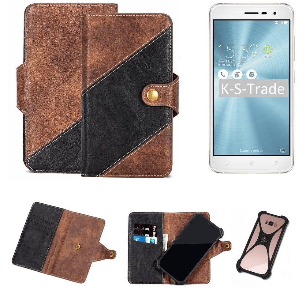 K-S-Trade Handyhülle für Asus ZenFone 3 (ZE520KL), Handy Hülle Schutz Hülle Schutzhülle Bookstyle Case Handy Cover von K-S-Trade