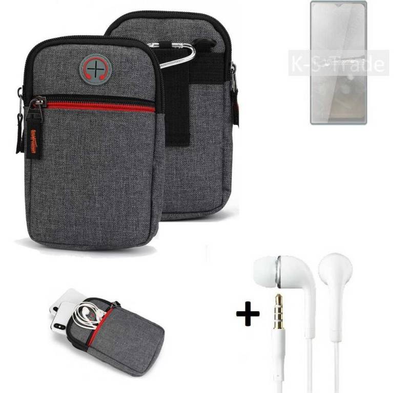 K-S-Trade Handyhülle für Cubot P50, Gürteltaasche + Kopfhörer Handy Tasche Holster Schutz Hülle von K-S-Trade