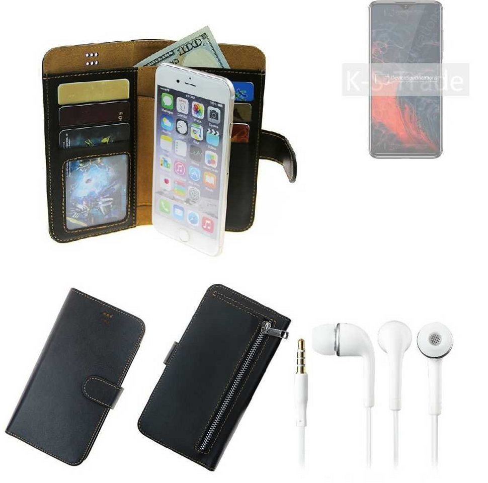 K-S-Trade Handyhülle für Elephone E10, TOP SET Handy Hülle Schutz Hülle schwarz aus Kunstleder + K-S-Trade Handyhülle für Elephone E10, TOP SET Handy Hülle Schutz Hülle schwarz aus Kunstleder + von K-S-Trade