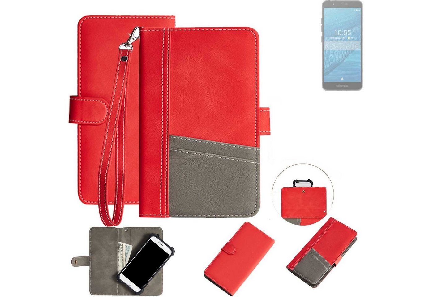 K-S-Trade Handyhülle für Fairphone Fairphone 3, Handy Schutzhülle 3 Hülle Portemonnee Brieftasche Klapphülle K-S-Trade Handyhülle für Fairphone Fairphone 3, Handy Schutzhülle 3 Hülle Portemonnee Brieftasche Klapphülle von K-S-Trade