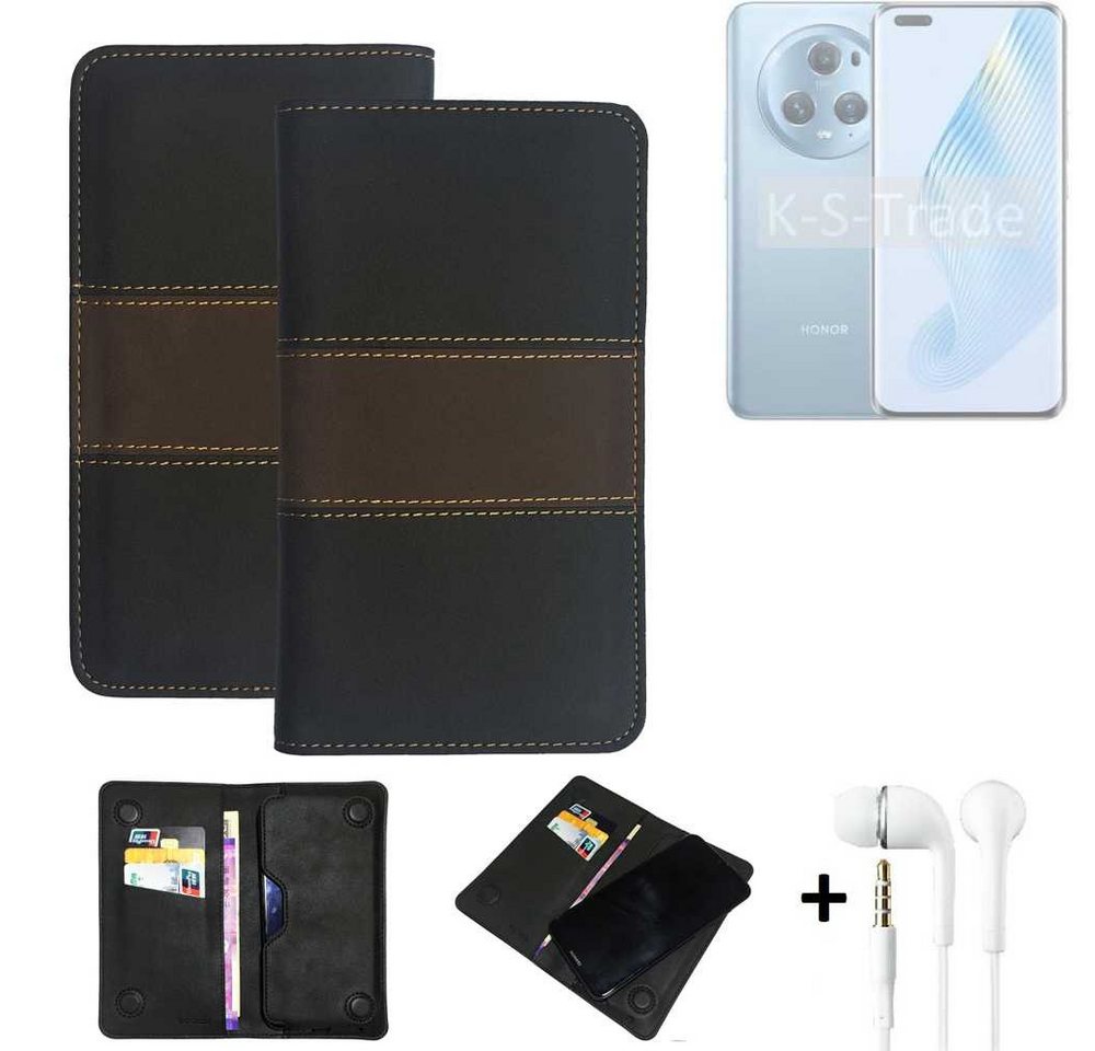 K-S-Trade Handyhülle für Honor Magic5, Handyhülle + Kopfhörer Schutzhülle Walletcase Bookstyle Tasche K-S-Trade Handyhülle für Honor Magic5, Handyhülle + Kopfhörer Schutzhülle Walletcase Bookstyle Tasche von K-S-Trade