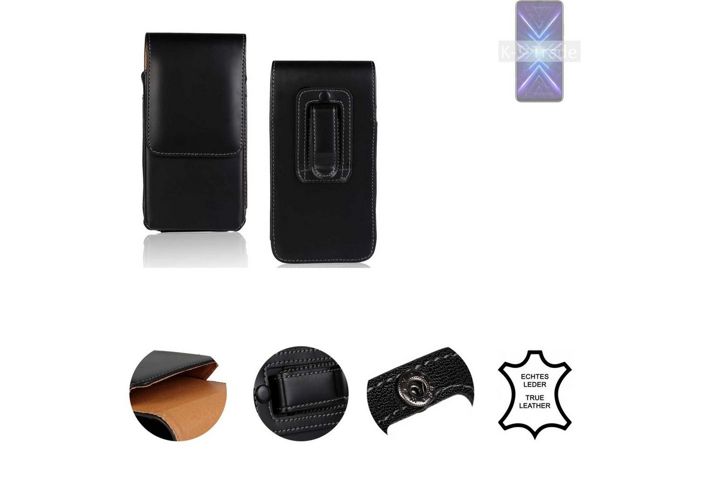 K-S-Trade Handyhülle für Huawei Honor 9x Global, Holster Gürteltasche Handy Hülle Schutzhülle Handyhülle Leder K-S-Trade Handyhülle für Huawei Honor 9x Global, Holster Gürteltasche Handy Hülle Schutzhülle Handyhülle Leder von K-S-Trade