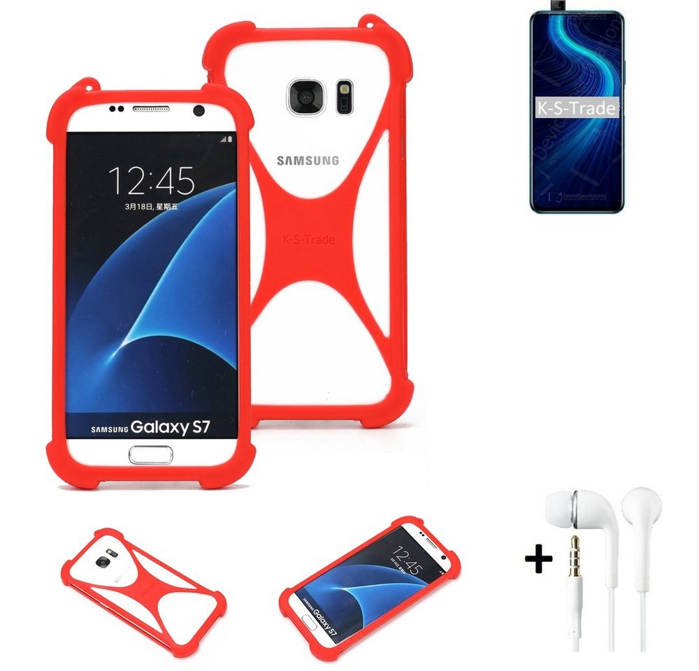 K-S-Trade Handyhülle für Huawei Honor X10 5G, Handy-hülle + Kopfhörer Schutz-hülle Bumper Silikon Schutz Hülle K-S-Trade Handyhülle für Huawei Honor X10 5G, Handy-hülle + Kopfhörer Schutz-hülle Bumper Silikon Schutz Hülle von K-S-Trade