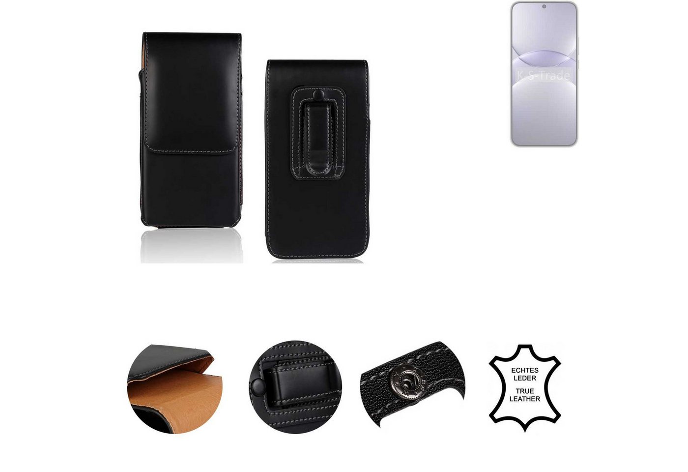 K-S-Trade Handyhülle für Huawei nova 13, Holster Gürteltasche Handy Hülle Schutzhülle Handyhülle Leder K-S-Trade Handyhülle für Huawei nova 13, Holster Gürteltasche Handy Hülle Schutzhülle Handyhülle Leder von K-S-Trade