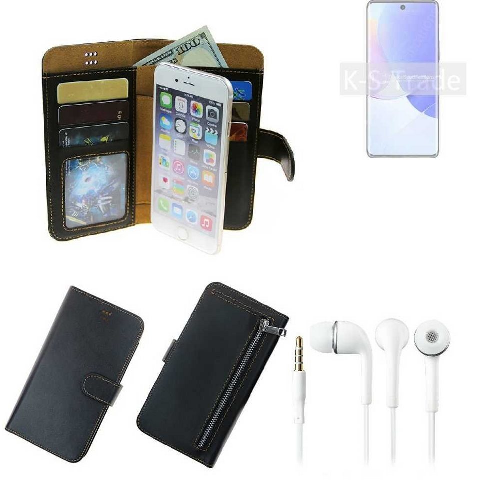 K-S-Trade Handyhülle für Huawei nova 9, TOP SET Handy Hülle Schutz Hülle schwarz aus Kunstleder + K-S-Trade Handyhülle für Huawei nova 9, TOP SET Handy Hülle Schutz Hülle schwarz aus Kunstleder + von K-S-Trade