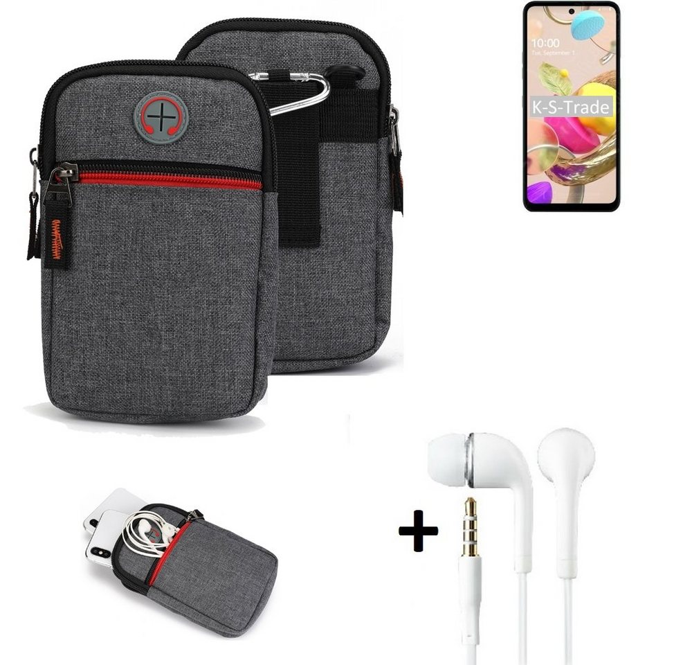 K-S-Trade Handyhülle für LG Electronics K42, Gürteltaasche + Kopfhörer Handy Tasche Holster Schutz Hülle K-S-Trade Handyhülle für LG Electronics K42, Gürteltaasche + Kopfhörer Handy Tasche Holster Schutz Hülle von K-S-Trade