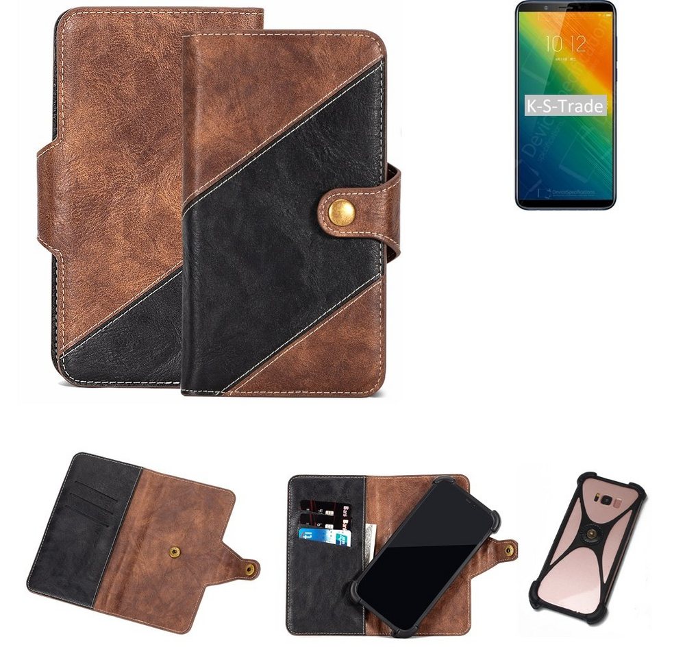 K-S-Trade Handyhülle für Lenovo K5 Note (2018), Handy Hülle Schutz Hülle Schutzhülle Bookstyle Case Handy Cover von K-S-Trade