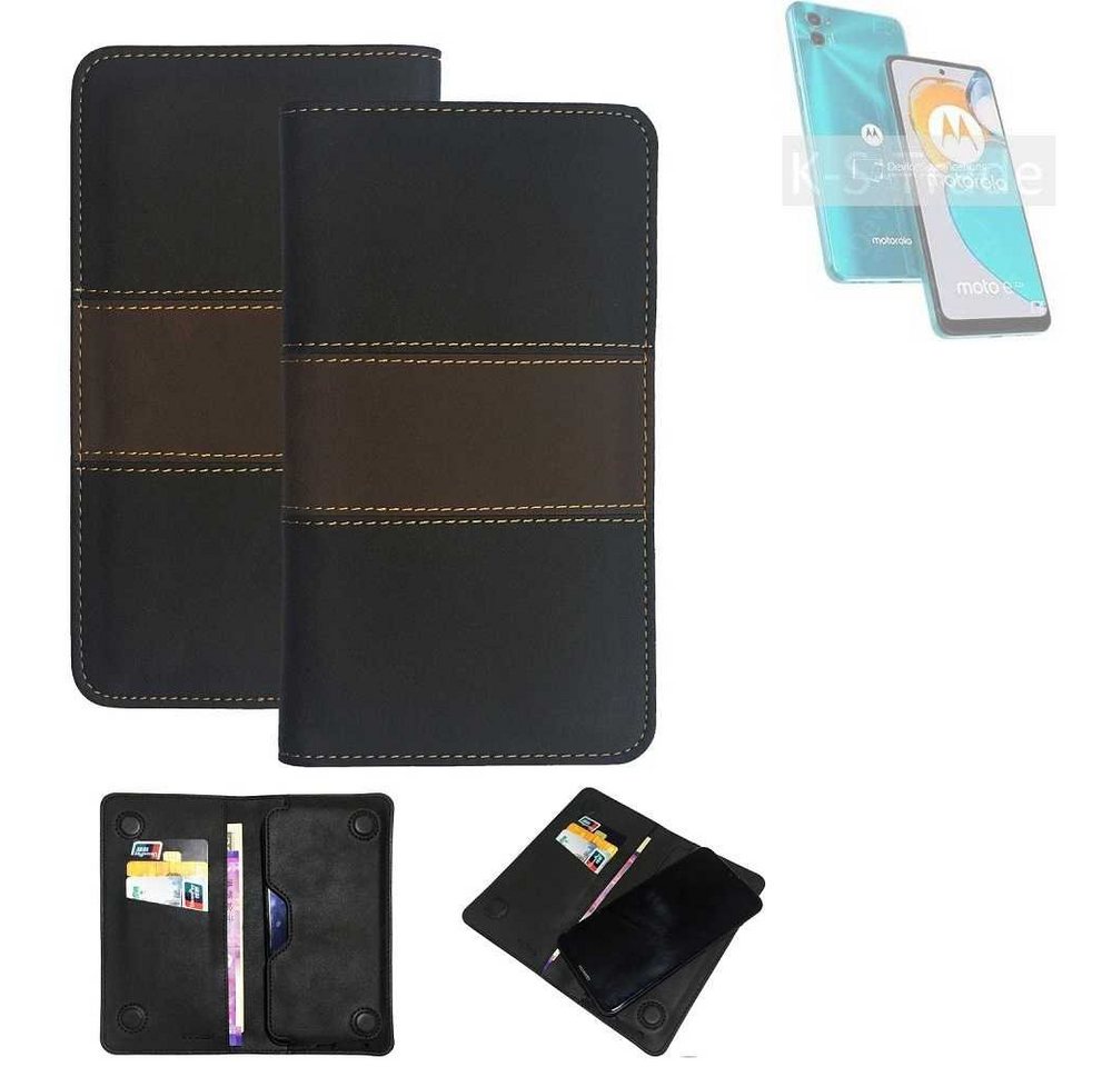 K-S-Trade Handyhülle für Motorola Moto E22s, Hülle Handyhülle Schutzhülle Walletcase Bookstyle Tasche Schutz von K-S-Trade