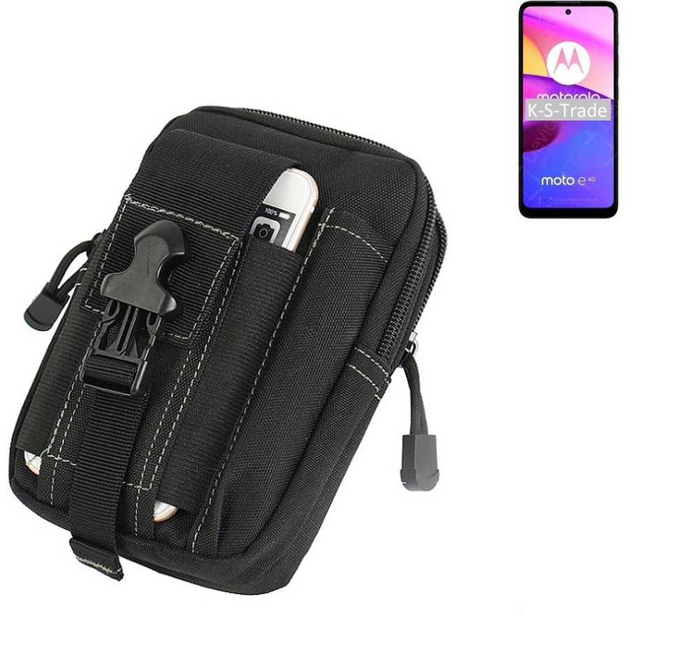 K-S-Trade Handyhülle für Motorola Moto E40, Gürtel Tasche Gürteltasche Holster Schutz Hülle Handy Hülle von K-S-Trade