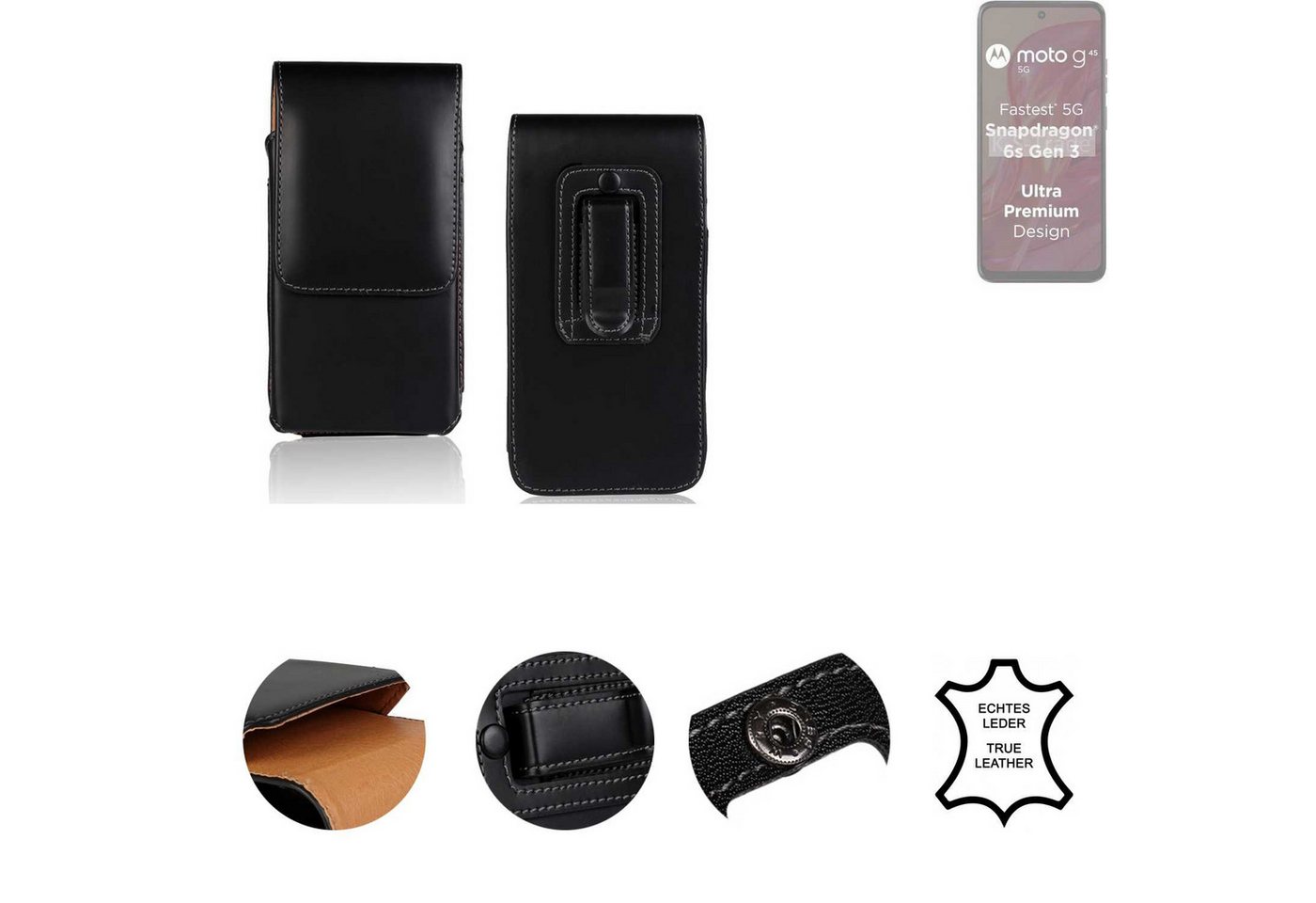 K-S-Trade Handyhülle für Motorola Moto G45 5G, Holster Gürteltasche Handy Hülle Schutzhülle Handyhülle Leder K-S-Trade Handyhülle für Motorola Moto G45 5G, Holster Gürteltasche Handy Hülle Schutzhülle Handyhülle Leder von K-S-Trade