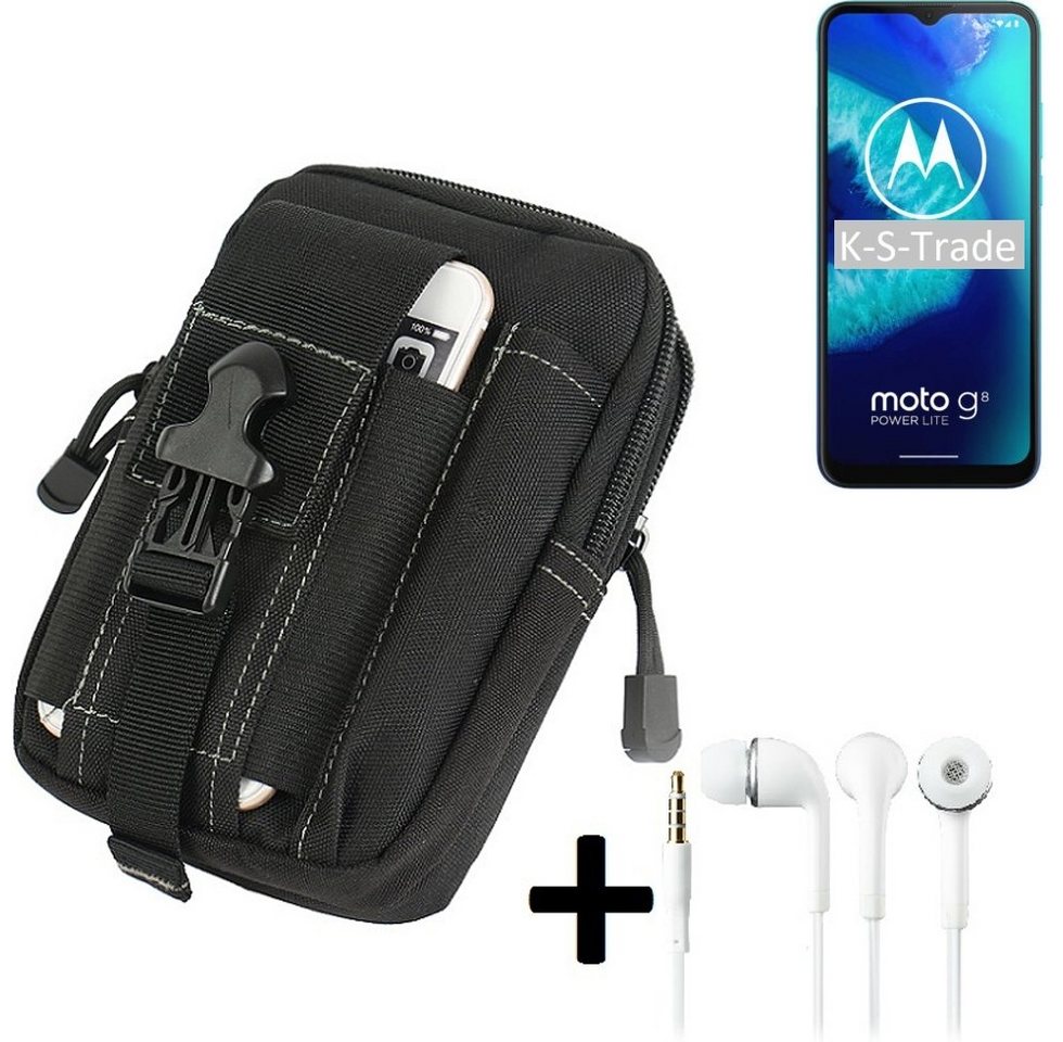 K-S-Trade Handyhülle für Motorola Moto G8 Power Lite, Gürteltache + Kopfhörer Gürtel Tasche Holster Schutz Hülle K-S-Trade Handyhülle für Motorola Moto G8 Power Lite, Gürteltache + Kopfhörer Gürtel Tasche Holster Schutz Hülle von K-S-Trade