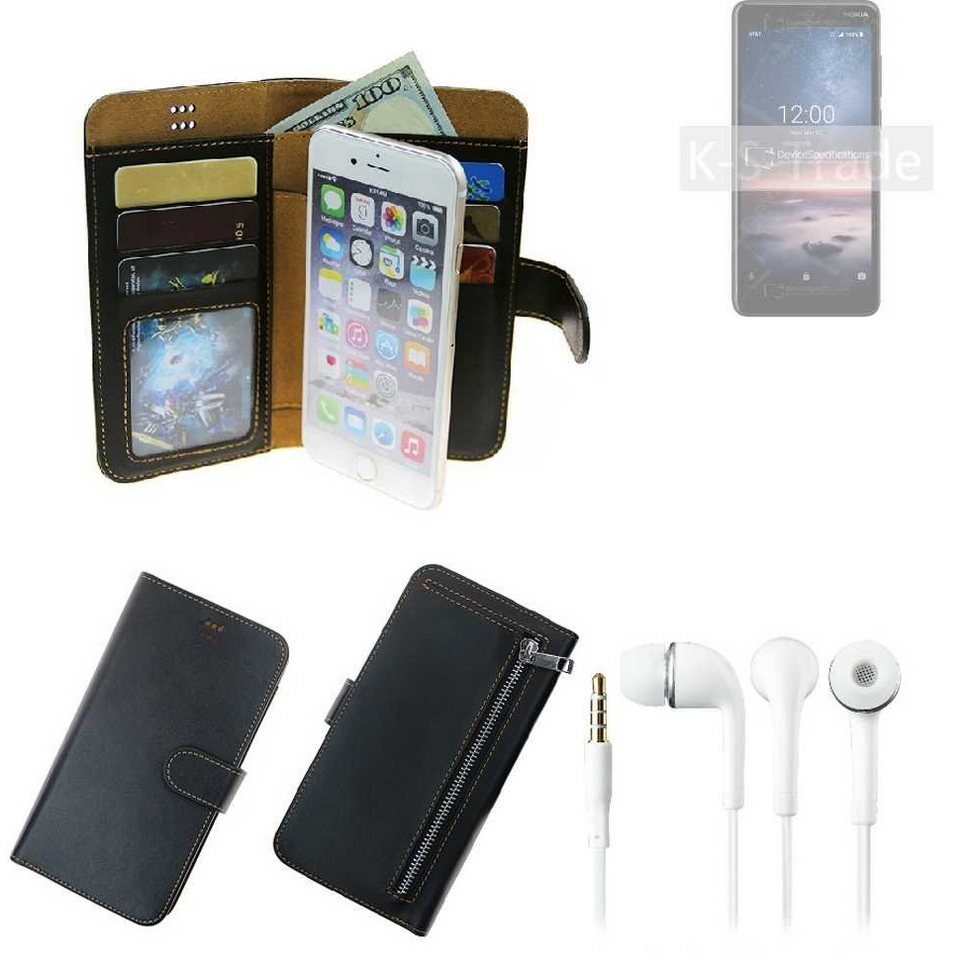 K-S-Trade Handyhülle für Nokia 3.1 A, TOP SET Handy Hülle Schutz Hülle schwarz aus Kunstleder + K-S-Trade Handyhülle für Nokia 3.1 A, TOP SET Handy Hülle Schutz Hülle schwarz aus Kunstleder + von K-S-Trade