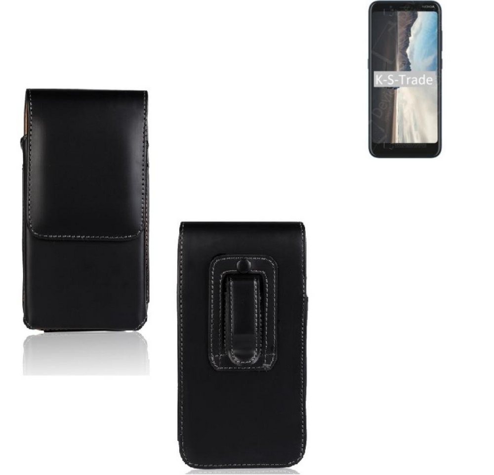 K-S-Trade Handyhülle für Nokia C2 Tava, Gürteltasche Schutz Hülle Handy Hülle mit Magnetverschluss von K-S-Trade