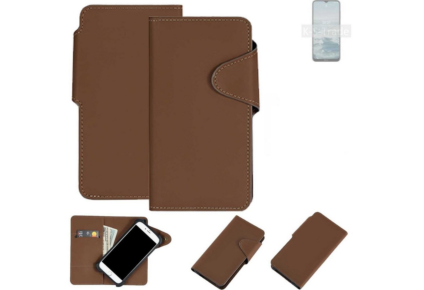 K-S-Trade Handyhülle für Nokia G20, Schutzhülle Klapphülle Kunstleder braun Handy Hülle Wallet Case K-S-Trade Handyhülle für Nokia G20, Schutzhülle Klapphülle Kunstleder braun Handy Hülle Wallet Case von K-S-Trade