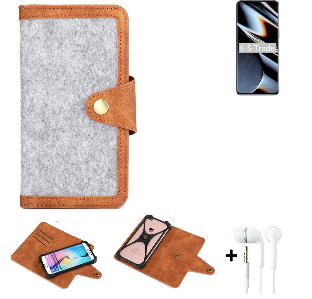 K-S-Trade Handyhülle für Oppo Find X5 Pro Dimensity Edition, Handyhülle + Kopfhörer Schutzhülle Filz Hülle Kunstleder K-S-Trade Handyhülle für Oppo Find X5 Pro Dimensity Edition, Handyhülle + Kopfhörer Schutzhülle Filz Hülle Kunstleder von K-S-Trade