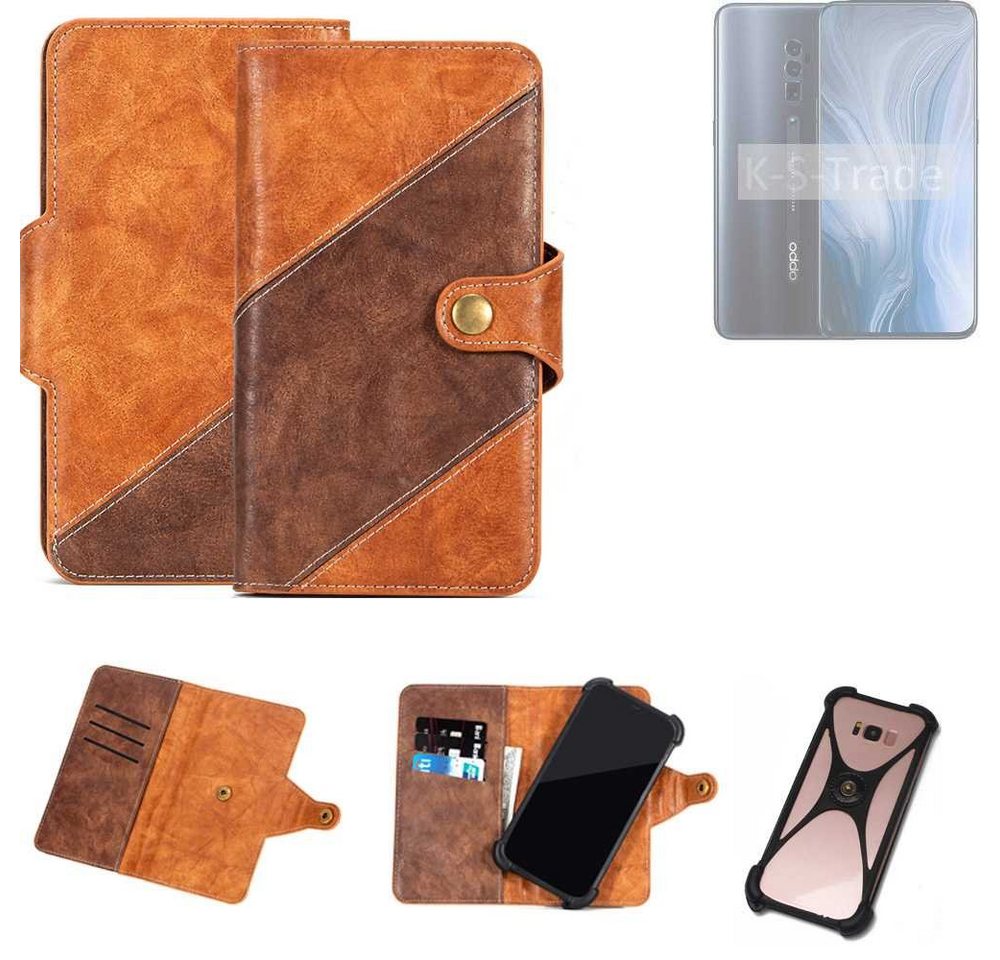 K-S-Trade Handyhülle für Oppo Reno10 Global, Handyhülle Schutzhülle Bookstyle Case Wallet-Case Cover von K-S-Trade