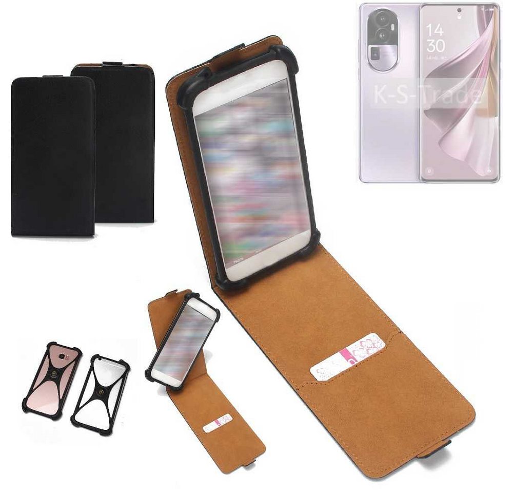 K-S-Trade Handyhülle für Oppo Reno10 PHW110, Handyhülle Schutzhülle Hülle Case Cover Flip Style Bumper von K-S-Trade