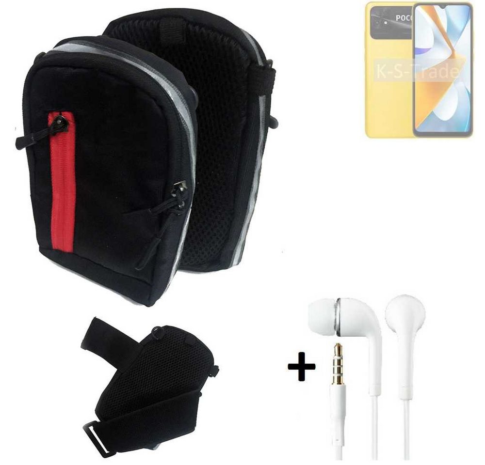 K-S-Trade Handyhülle für POCO C50, Outdoor Gürteltasche Holster Umhängetasche + Kopfhörer schwarz K-S-Trade Handyhülle für POCO C50, Outdoor Gürteltasche Holster Umhängetasche + Kopfhörer schwarz von K-S-Trade