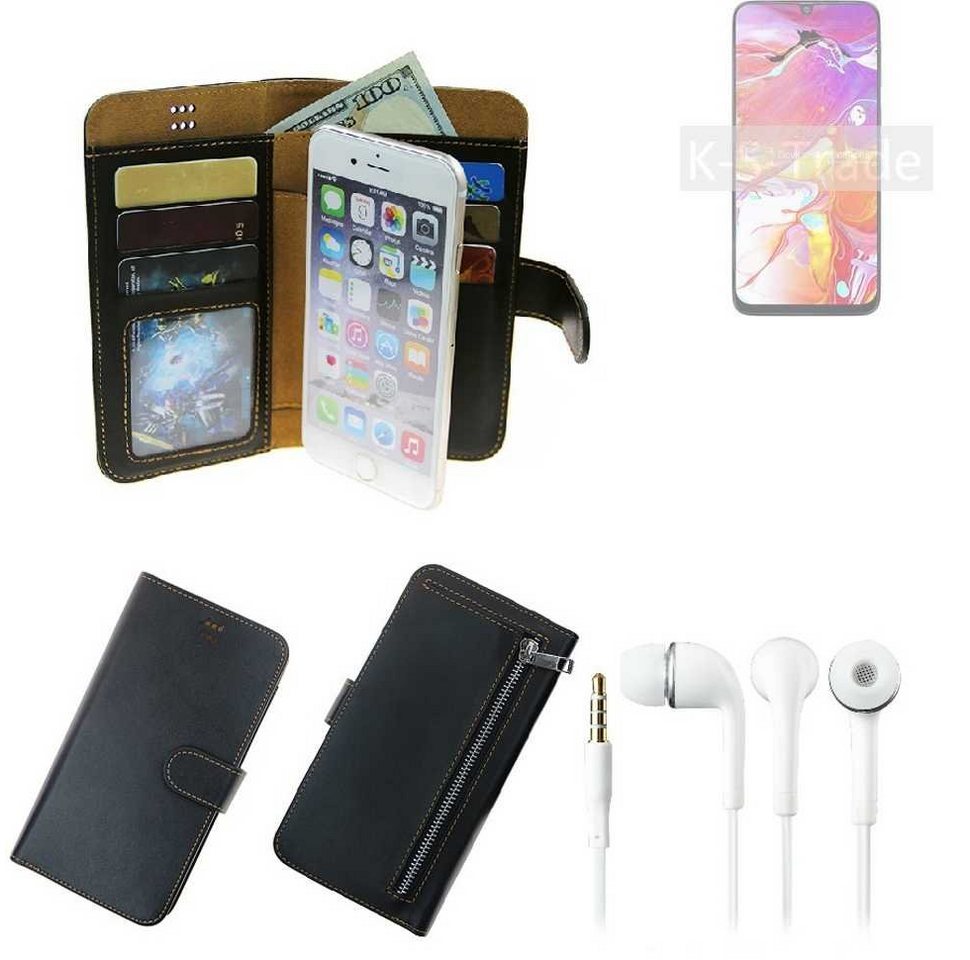 K-S-Trade Handyhülle für Samsung Galaxy A40s, TOP SET Handy Hülle Schutz Hülle schwarz aus Kunstleder + K-S-Trade Handyhülle für Samsung Galaxy A40s, TOP SET Handy Hülle Schutz Hülle schwarz aus Kunstleder + von K-S-Trade