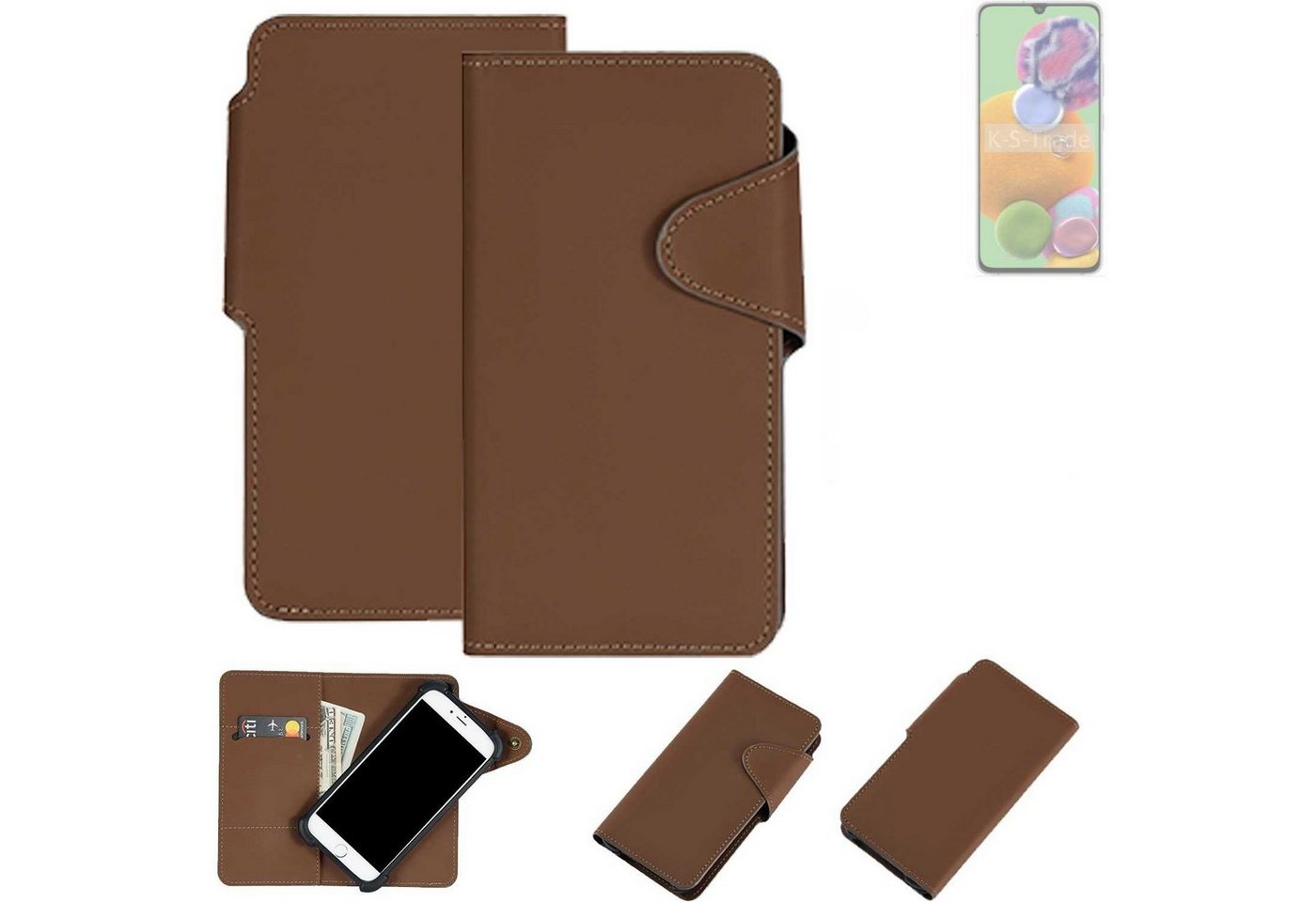 K-S-Trade Handyhülle für Samsung Galaxy A90 5G, Schutzhülle Klapphülle Kunstleder braun Handy Hülle Wallet Case K-S-Trade Handyhülle für Samsung Galaxy A90 5G, Schutzhülle Klapphülle Kunstleder braun Handy Hülle Wallet Case von K-S-Trade