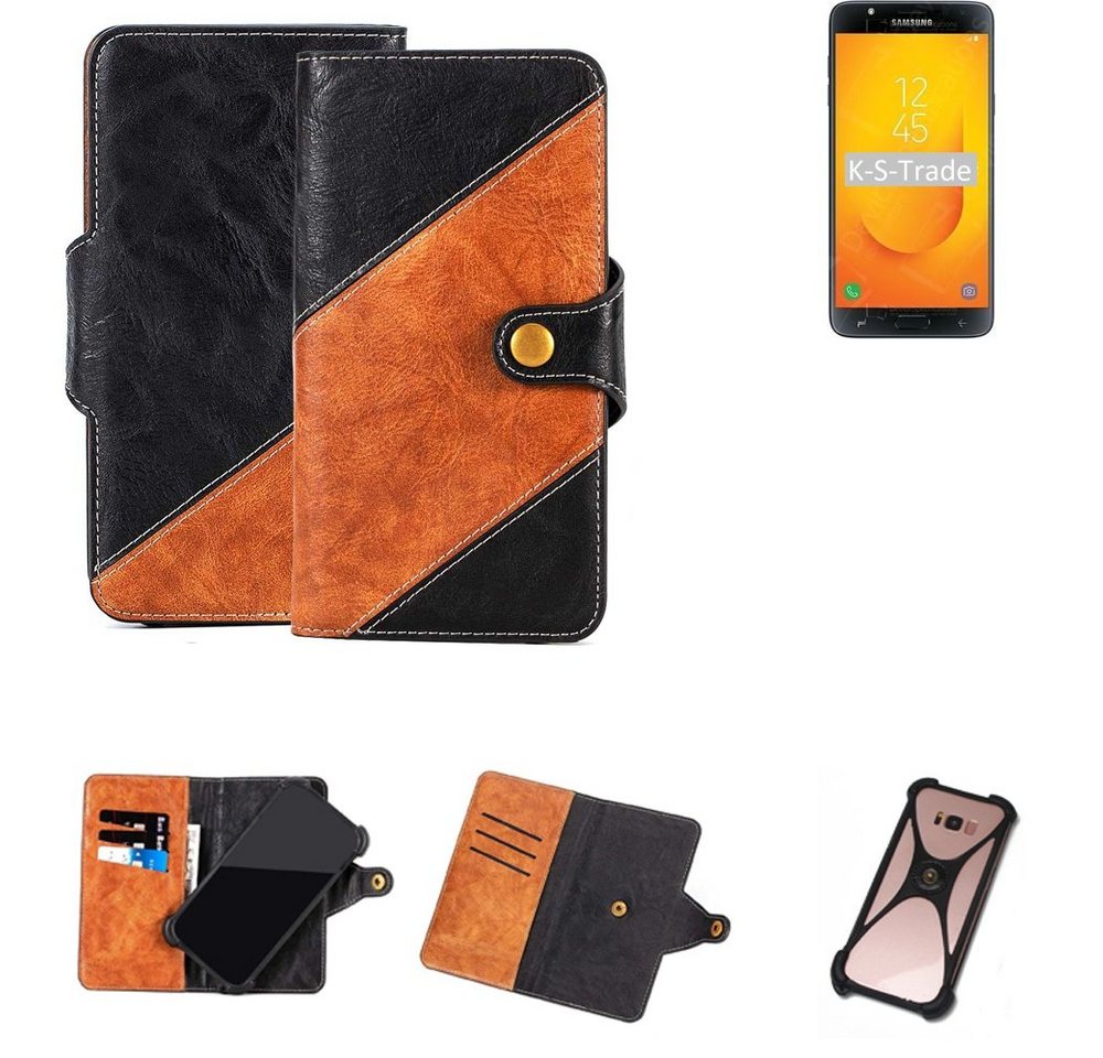 K-S-Trade Handyhülle für Samsung Galaxy J7 Duo (2018), Handyhülle Schutzhülle Bookstyle Case Wallet-Case Handy Cover von K-S-Trade