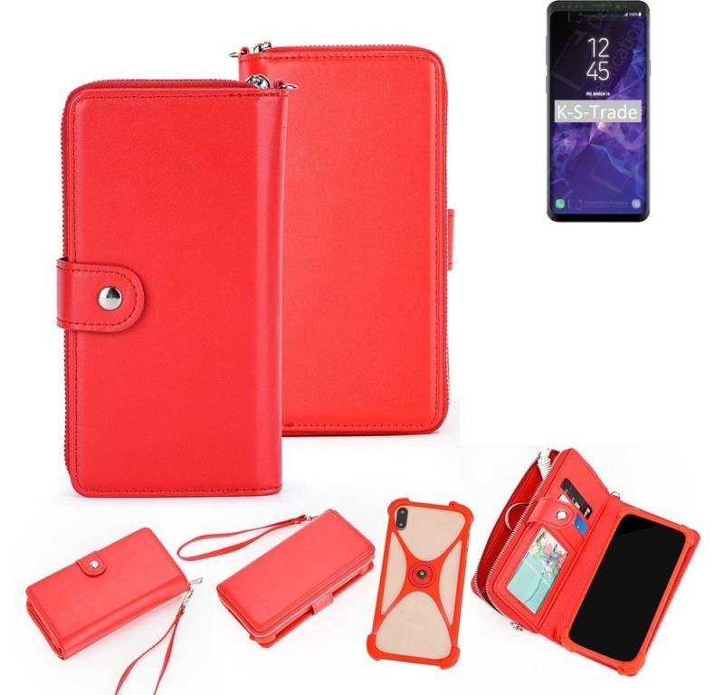 K-S-Trade Handyhülle für Samsung Galaxy S9+ SD845, 2in1 Schutz-Hülle Portemonnee Handy-Hülle mit Bumper von K-S-Trade