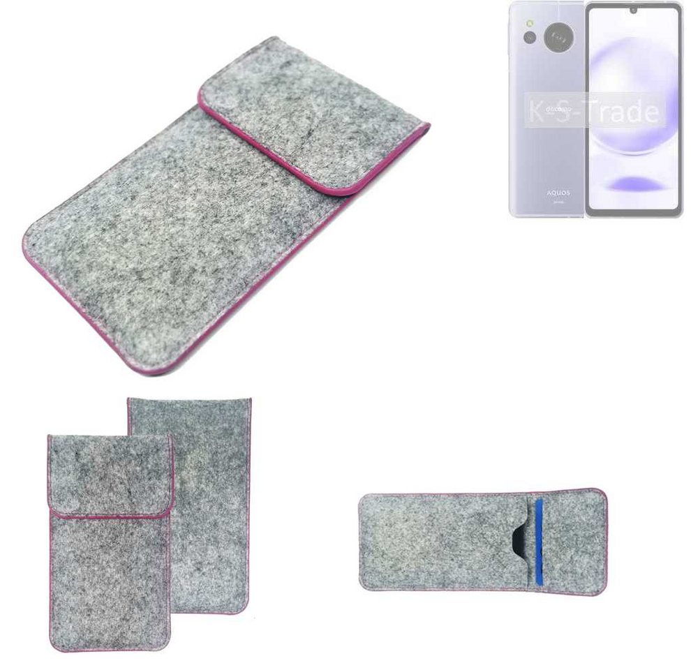 K-S-Trade Handyhülle für Sharp Aquos Sense8, Handy Schutz Hülle Schutzhülle Handyhülle Filztasche Pouch K-S-Trade Handyhülle für Sharp Aquos Sense8, Handy Schutz Hülle Schutzhülle Handyhülle Filztasche Pouch von K-S-Trade