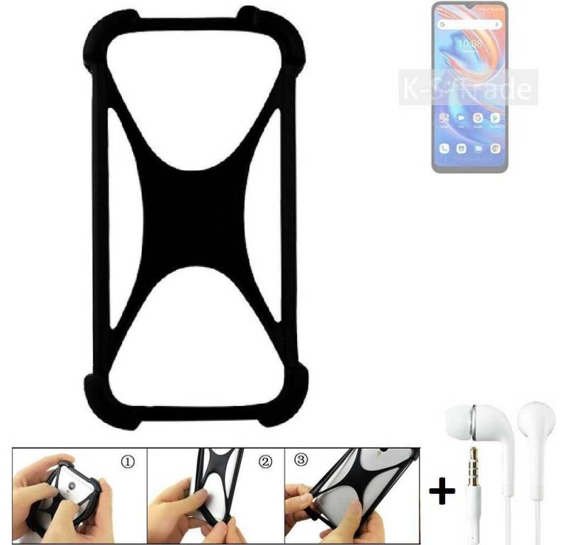 K-S-Trade Handyhülle für UMIDIGI A13, Handy-Hülle + headphones Schutz-Hülle Bumper Silikon Cover Case von K-S-Trade