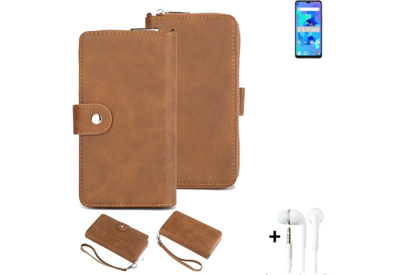 K-S-Trade Handyhülle für UMIDIGI A7, Handy Schutz Hülle + Kopfhörer Portemonnee Tasche Wallet-Case K-S-Trade Handyhülle für UMIDIGI A7, Handy Schutz Hülle + Kopfhörer Portemonnee Tasche Wallet-Case von K-S-Trade