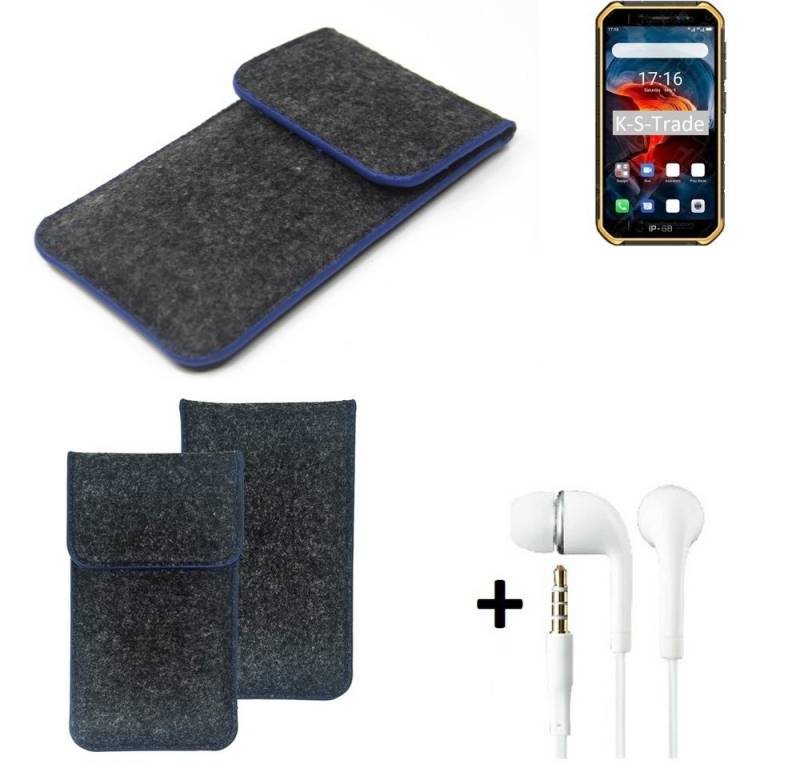 K-S-Trade Handyhülle für Ulefone Armor X7 Pro, Handy Schutz Hülle Schutzhülle Handyhülle Filztasche Pouch von K-S-Trade