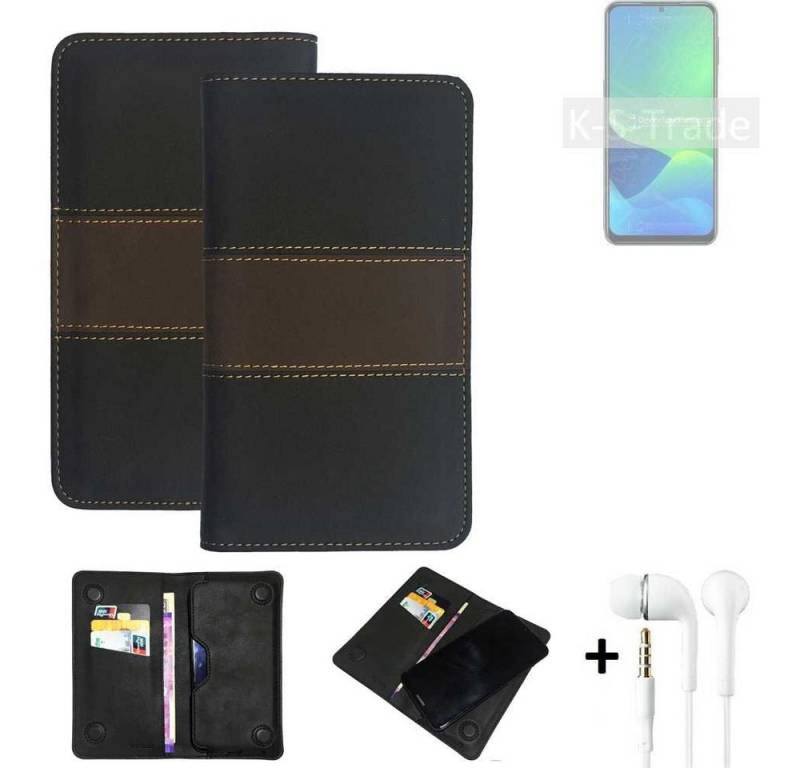 K-S-Trade Handyhülle für Ulefone Note 13P, Handyhülle + Kopfhörer Schutzhülle Walletcase Bookstyle Tasche von K-S-Trade