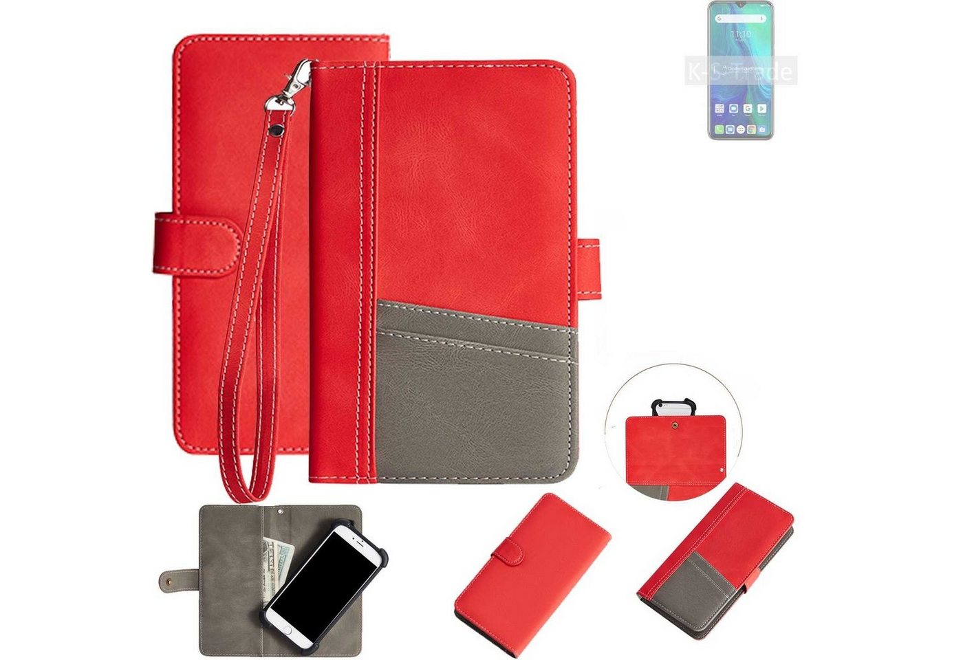 K-S-Trade Handyhülle für Ulefone Power 6, Handy Schutzhülle Hülle Portemonnee Brieftasche Klapphülle K-S-Trade Handyhülle für Ulefone Power 6, Handy Schutzhülle Hülle Portemonnee Brieftasche Klapphülle von K-S-Trade
