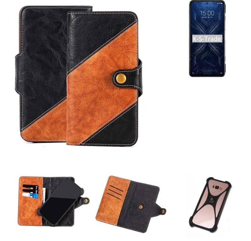 K-S-Trade Handyhülle für Xiaomi Black Shark 4, Handyhülle Schutzhülle Bookstyle Case Wallet-Case Handy Cover von K-S-Trade