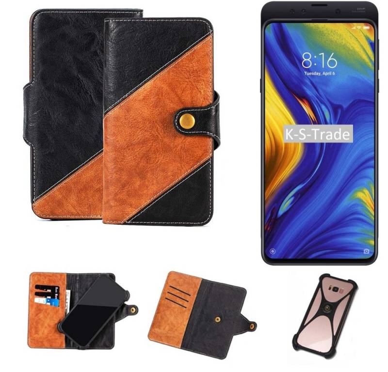 K-S-Trade Handyhülle für Xiaomi Mi Mix 3, Handyhülle Schutzhülle Bookstyle Case Wallet-Case Handy Cover von K-S-Trade