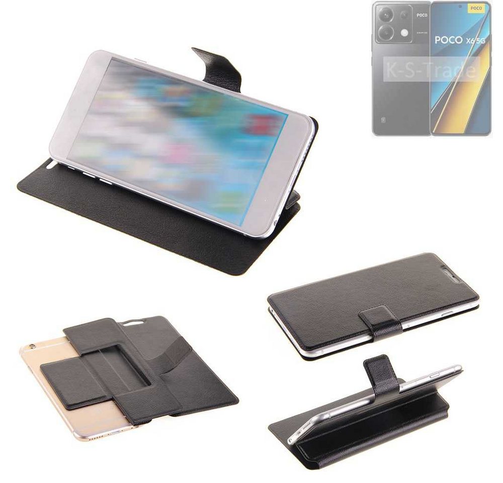 K-S-Trade Handyhülle für Xiaomi POCO X6 5G, Schutzhülle Schutzhülle Flip Cover Klapphülle Wallet Case Slim von K-S-Trade