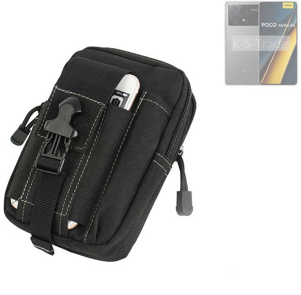 K-S-Trade Handyhülle für Xiaomi POCO X6 Pro 5G, Gürtel Tasche Gürteltasche Holster Schutz Hülle Handy Hülle von K-S-Trade