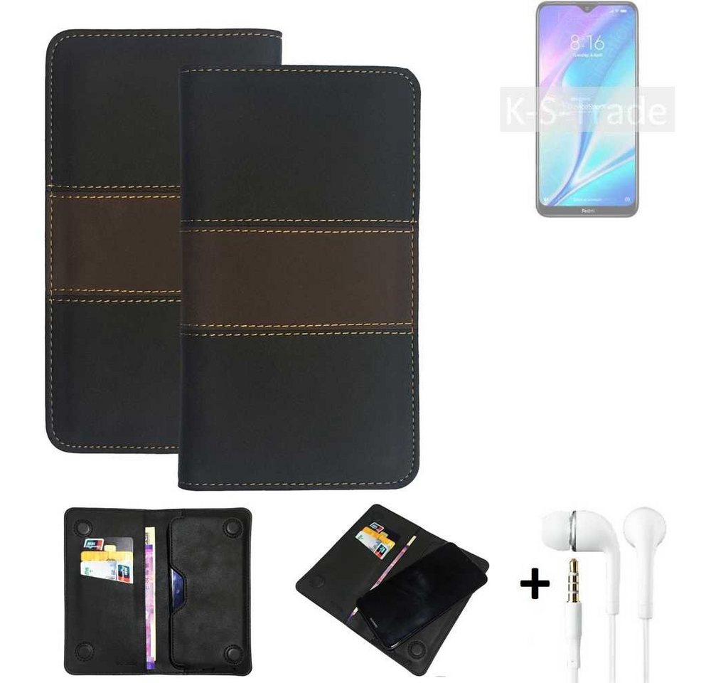 K-S-Trade Handyhülle für Xiaomi Redmi 8A Dual, Handyhülle + Kopfhörer Schutzhülle Walletcase Bookstyle Tasche von K-S-Trade