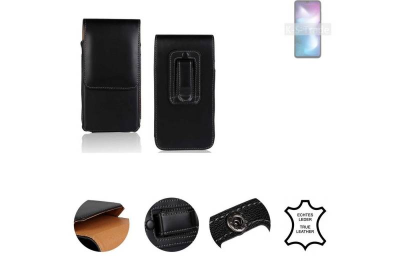 K-S-Trade Handyhülle für Xiaomi Redmi 9 Activ, Holster Gürteltasche Handy Hülle Schutzhülle Handyhülle Leder von K-S-Trade