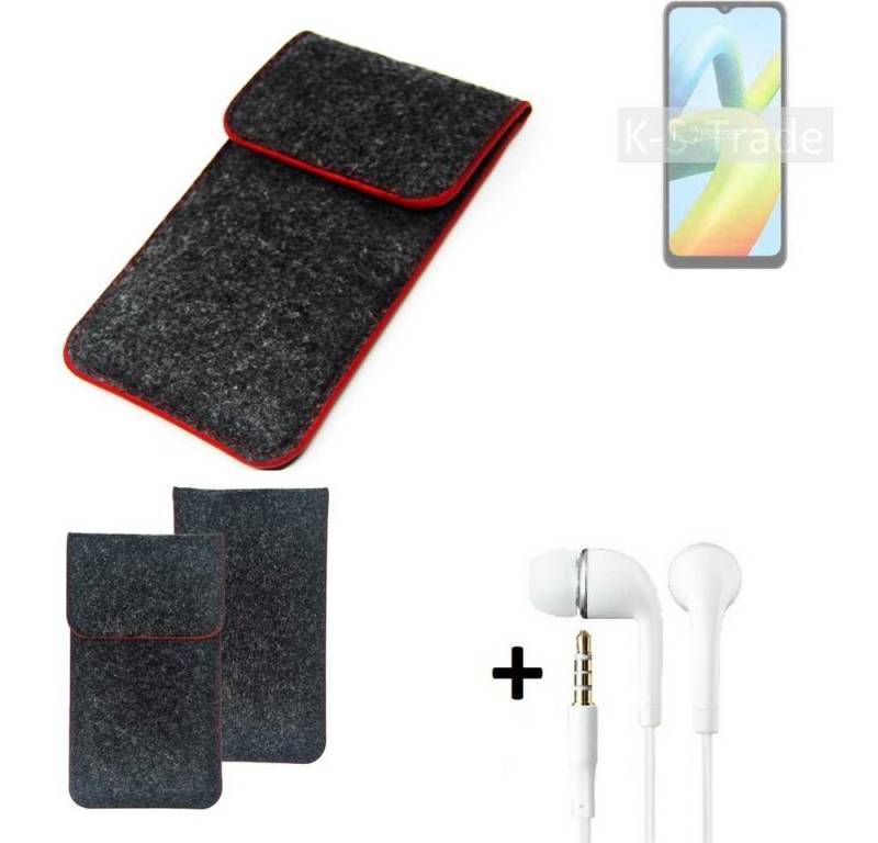 K-S-Trade Handyhülle für Xiaomi Redmi A1+, Handy Schutz Hülle Schutzhülle Handyhülle Filztasche Pouch von K-S-Trade