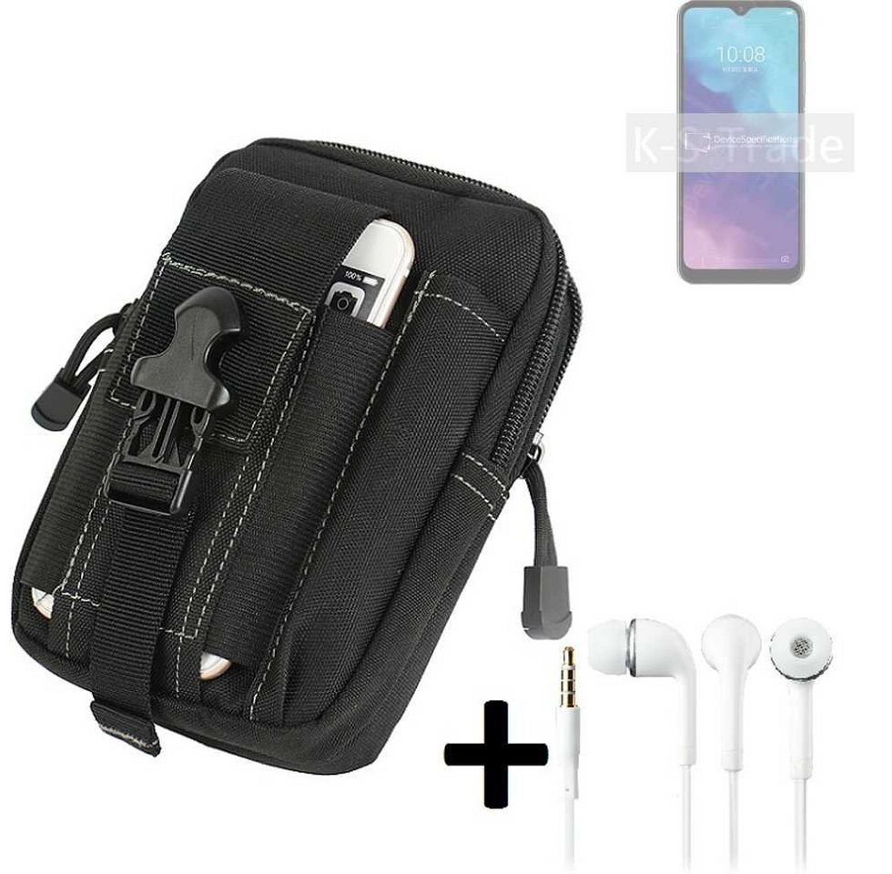 K-S-Trade Handyhülle für ZTE Blade V2022 4G, Gürteltache + Kopfhörer Gürtel Tasche Holster Schutz Hülle K-S-Trade Handyhülle für ZTE Blade V2022 4G, Gürteltache + Kopfhörer Gürtel Tasche Holster Schutz Hülle von K-S-Trade