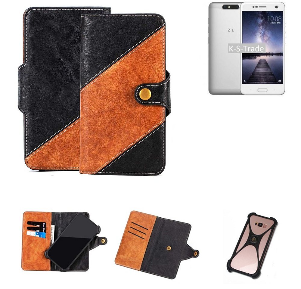 K-S-Trade Handyhülle für ZTE Blade V8 64 GB, Handyhülle Schutzhülle Bookstyle Case Wallet-Case Handy Cover K-S-Trade Handyhülle für ZTE Blade V8 64 GB, Handyhülle Schutzhülle Bookstyle Case Wallet-Case Handy Cover von K-S-Trade