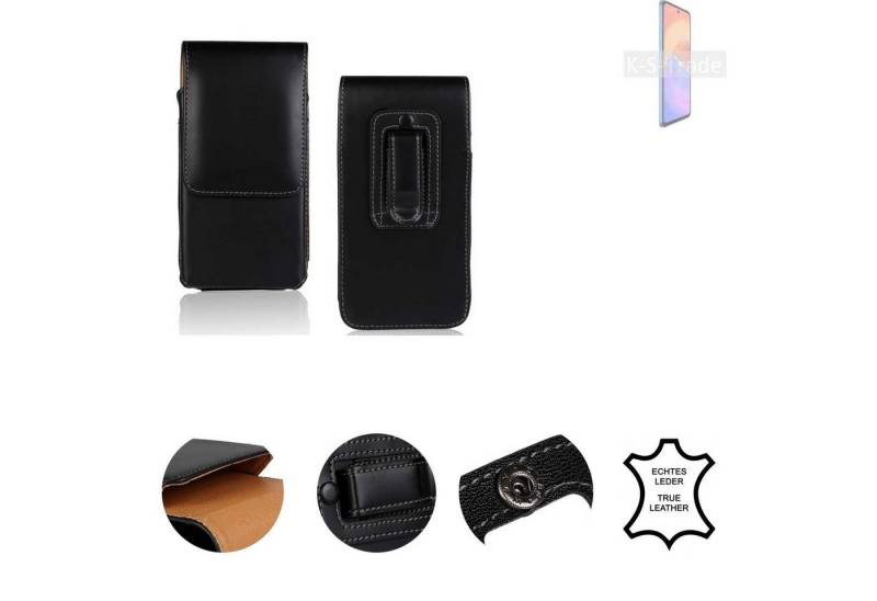 K-S-Trade Handyhülle für ZTE S30 SE, Holster Gürteltasche Handy Hülle Schutzhülle Handyhülle Leder von K-S-Trade